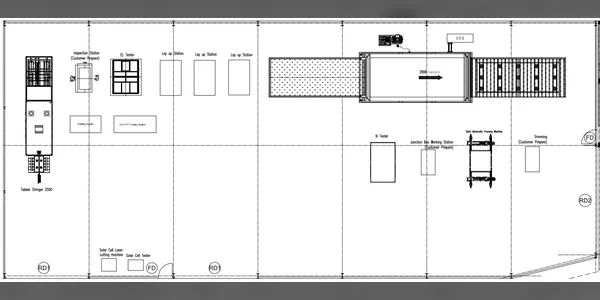 20MW Semi-Automatic Solar Panel Production Line