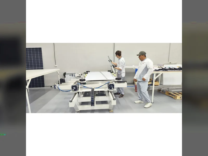 Solar Panel Framing Machine with Punching Function & OTZK-A Full Automatic Framing Machine with Auto Dispensing Glue | Ooitech