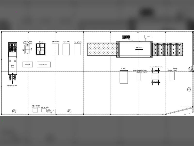 20MW Semi-Automatic Solar Panel Production Line