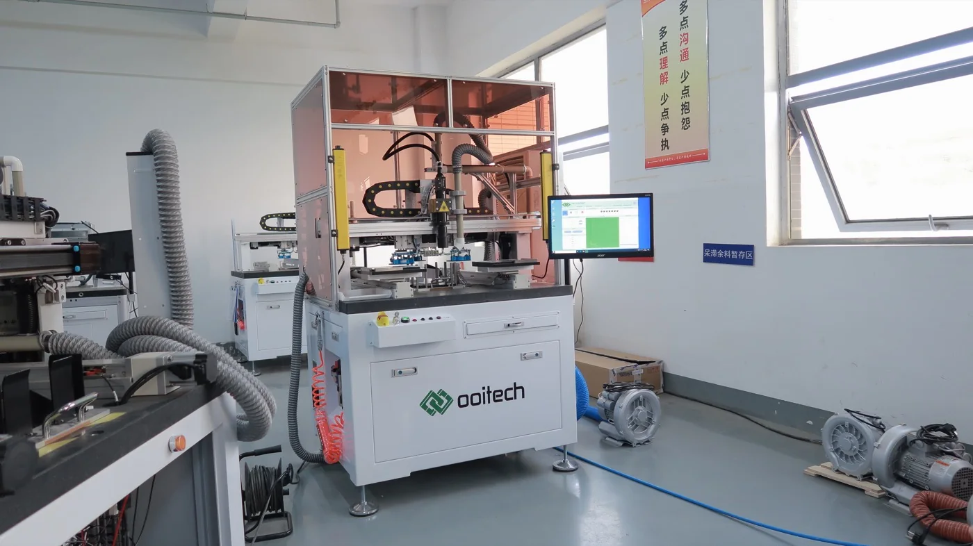 Ooitech automated cell processing workstation in a workshop